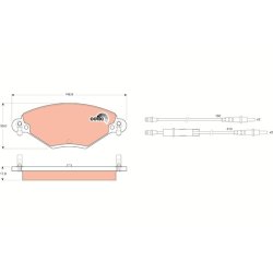 Brake Pad Set TRW GDB1448 OE Ref 4252 15
