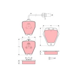 Plaquettes de frein TRW GDB1451 pour AUDI A6 OE 4B0698151AE