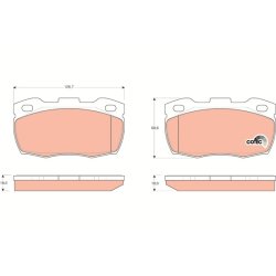 Brake Pad Set TRW GDB1452 OE Ref STC1275