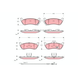 Brake Pad Set TRW GDB1456 OE Ref 163 420 14 20