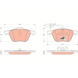 Brake Pad Set TRW GDB1460 OE Ref 1237133
