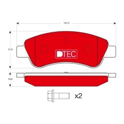 Brake Pad Set TRW GDB1463DTE OE Ref E 172 227