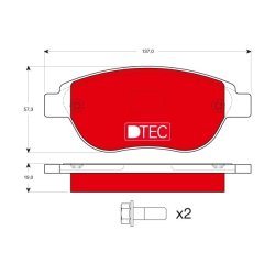 Brake Pad Set TRW GDB1464DTE OE Ref 4253 85