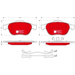 Brake Pad Set TRW GDB1468DTE OE Ref 86 71 013 562