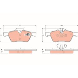 Brake Pad Set TRW GDB1476 OE Ref 1503076