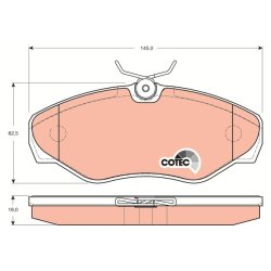 Plaquettes de frein TRW GDB1478 pour NISSAN, VAUXHALL, RENAULT OE 41060-00QAE TRW