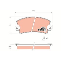 Brake Pad Set TRW GDB148 OE Ref 95 663 076