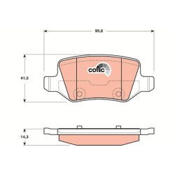 Brake Pad Set TRW GDB1481 OE Ref 169 420 04 20