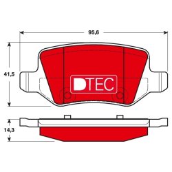 Brake Pad Set TRW GDB1481DTE OE Ref 169 420 14 20
