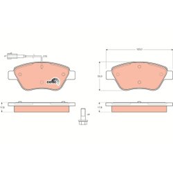 Brake Pad Set TRW GDB1482 OE Ref 4254 96
