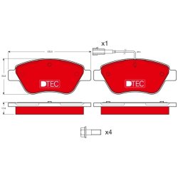 Brake Pad Set TRW GDB1482DTE OE Ref 4254 96