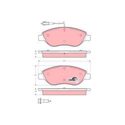 Brake Pad Set TRW GDB1484 OE Ref 77364589