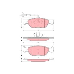 Brake Pad Set TRW GDB1486 OE Ref 71770955