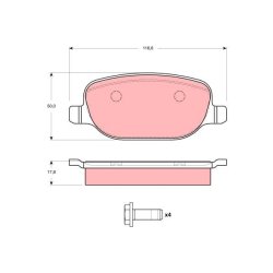 Brake Pad Set TRW GDB1490 OE Ref 9949203