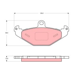 Brake Pad Set TRW GDB1494 OE Ref 48 01 664