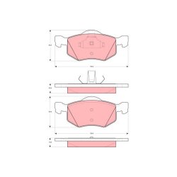 Brake Pad Set TRW GDB1497 OE Ref YL8Z-2001-BA