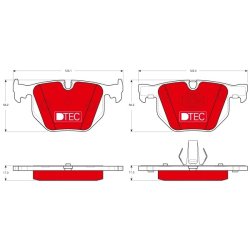 Brake Pad Set TRW GDB1499DTE OE Ref 34 21 6 758 870