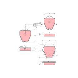 Brake Pad Set TRW GDB1505 OE Ref 3D0 698 151 B