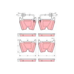 Brake Pad Set TRW GDB1507 OE Ref 4S0 698 151 J