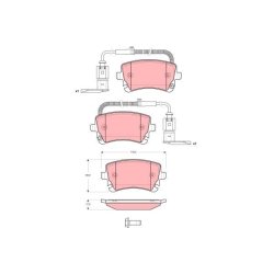Brake Pad Set TRW GDB1508 OE Ref 3D0 698 451 A