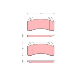 Brake Pad Set TRW GDB1512 OE Ref C2C2018