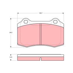 Brake Pad Set TRW GDB1513 OE Ref C2C24016