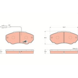 Brake Pad Set TRW GDB1517 OE Ref 425243