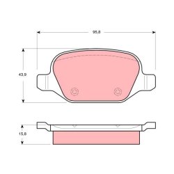 Plaquettes de frein TRW GDB1520 pour ALFA ROMEO 147, 156 OE 77362275