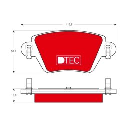 Brake Pad Set TRW GDB1525DTE OE Ref 1126719