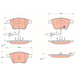 Brake Pad Set TRW GDB1528 OE Ref 4B0698151AC