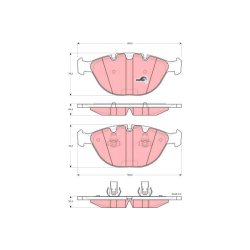 Brake Pad Set TRW GDB1529 OE Ref 6 761 282