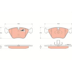 Brake Pad Set TRW GDB1531 OE Ref 2157573