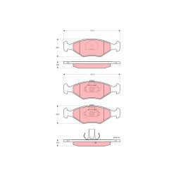 Brake Pad Set TRW GDB1533 OE Ref 71738155