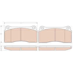 Brake Pad Set TRW GDB1536 OE Ref JLM21280