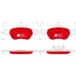 Brake Pad Set TRW GDB1540DTE OE Ref 77 01 208 183