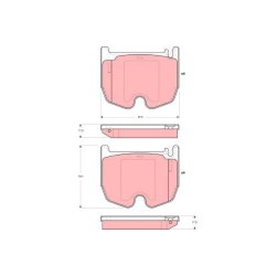 Brake Pad Set TRW GDB1541 OE Ref 003 420 53 20