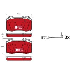 Brake Pad Set TRW GDB1543DTE OE Ref 004 420 04 20