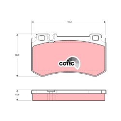 Brake Pad Set TRW GDB1544 OE Ref A 004 420 49 20