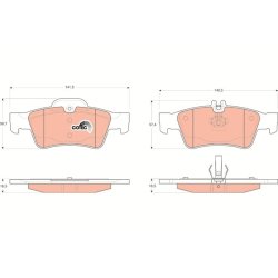 Brake Pad Set TRW GDB1546 OE Ref A 000 420 89 04