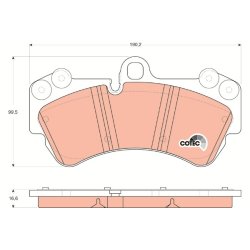 Brake Pad Set TRW GDB1547 OE Ref 7L0 698 151