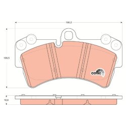 Brake Pad Set TRW GDB1548 OE Ref 7L0 698 151 P