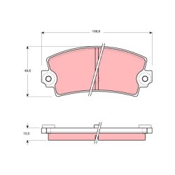 TRW Jeu de plaquettes de frein GDB155 pour AUTOBIANCHI, LANCIA OE 791864