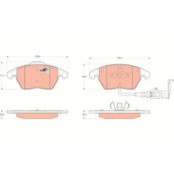 Brake Pad Set TRW GDB1550 OE Ref 8J0 698 151