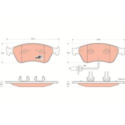 Brake Pad Set TRW GDB1553 OE Ref 4E0 698 151 J
