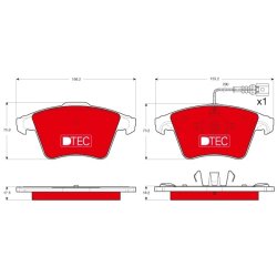 Brake Pad Set TRW GDB1556DTE OE Ref 7H0 698 151 C