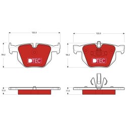 Brake Pad Set TRW GDB1560DTE OE Ref 34 21 6 769 105