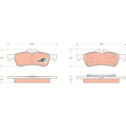 Brake Pad Set TRW GDB1561 OE Ref 34 21 6 762 871