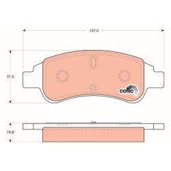 Brake Pad Set TRW GDB1563 OE Ref 425240