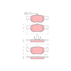 Brake Pad Set TRW GDB1564 OE Ref 9947600
