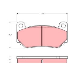 Brake Pad Set TRW GDB1568 OE Ref SFP 000310